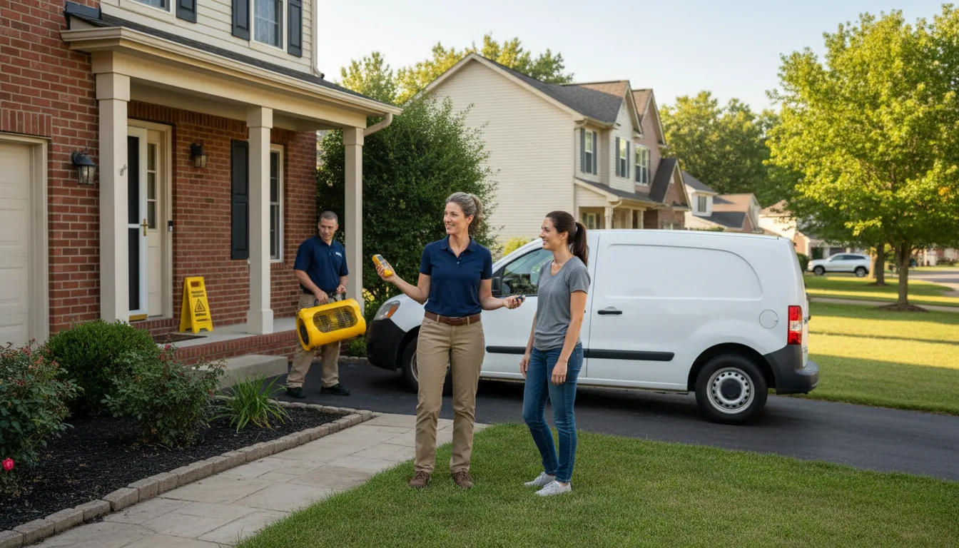 Residential water damage restoration in Rosston, TX